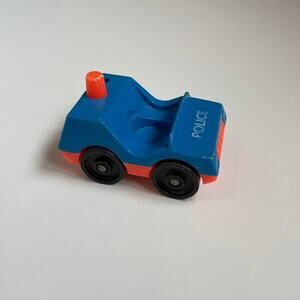 Vintage Fisher Price little people Blue Red Police car
